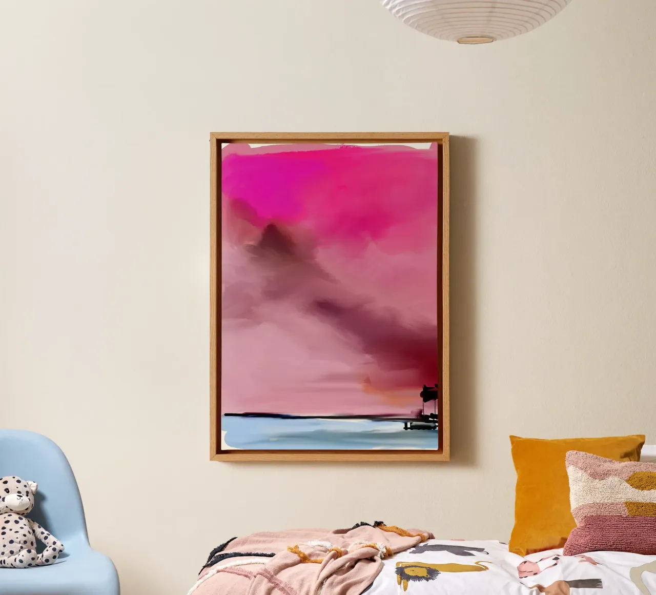 Lucht boven Berlijn canvas met Baklijst van SaraRosenbaum