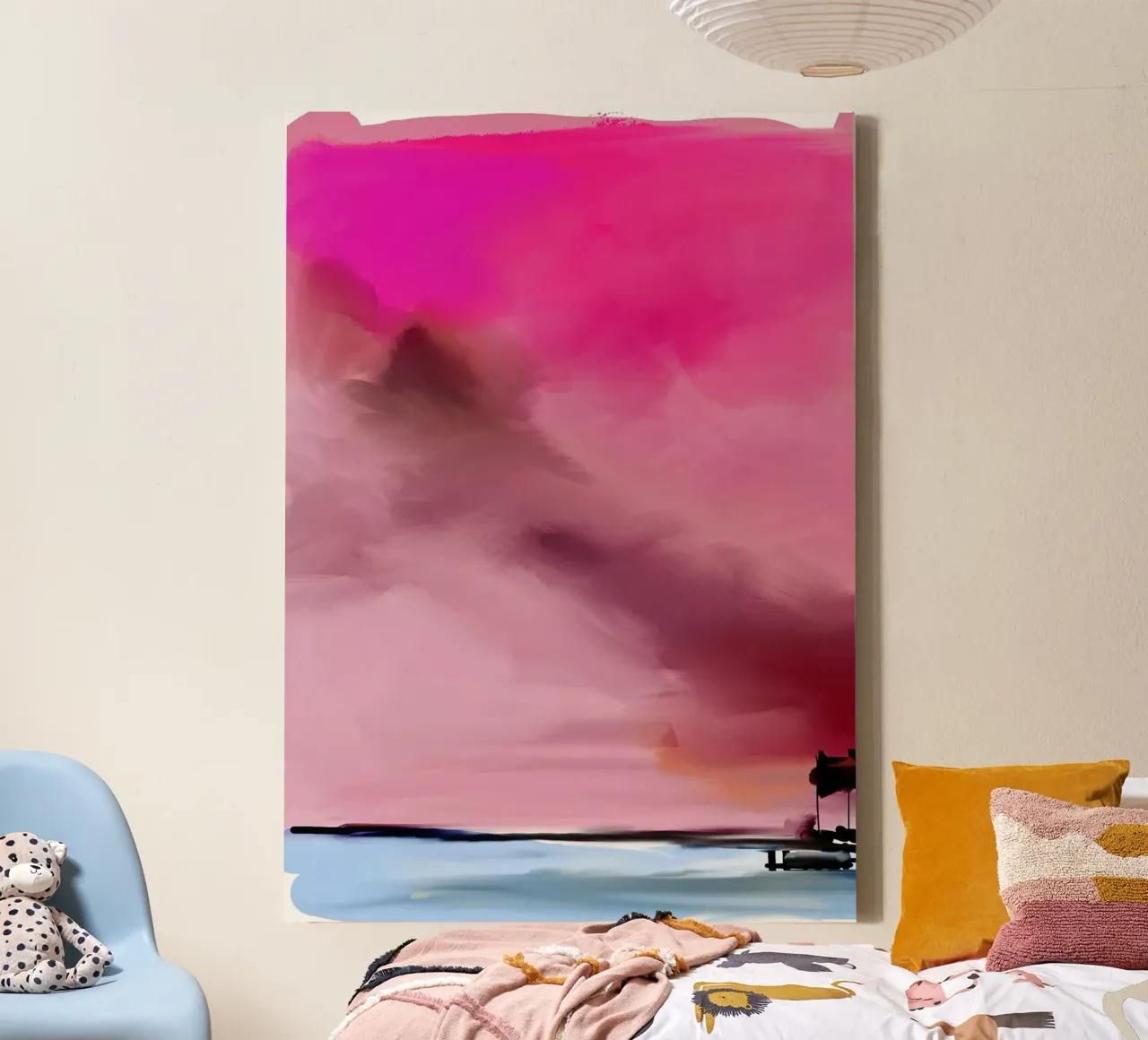 Lucht boven Berlijn canvas met Baklijst van SaraRosenbaum