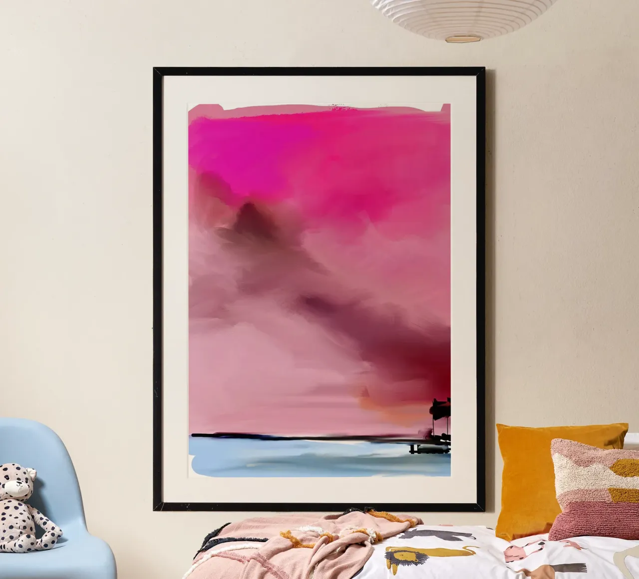 Il cielo di Berlino poster con telaio in legno da SaraRosenbaum