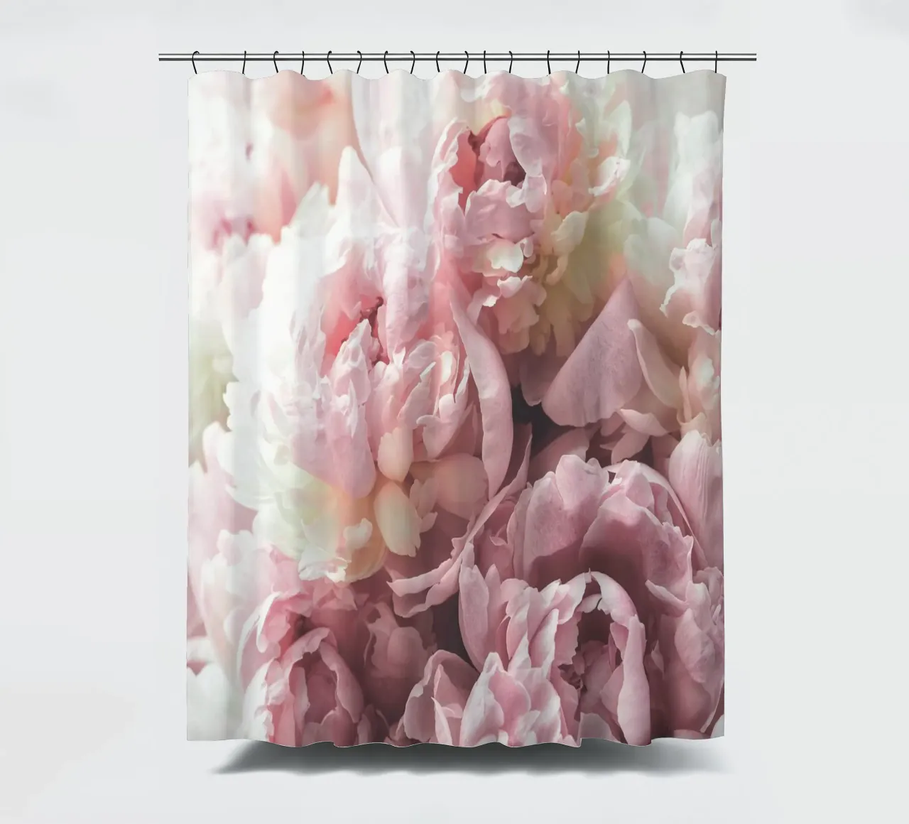 Delicate peonies - Romantic flower splendour shower curtain by Whole©
