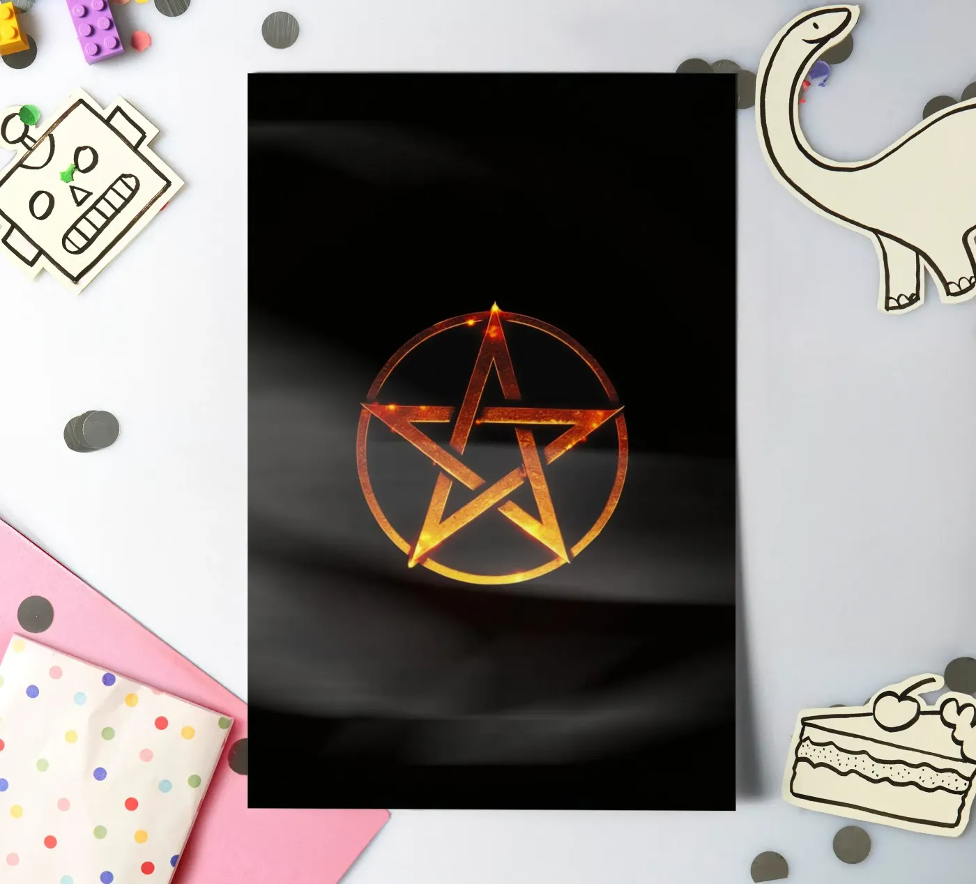Pentagram sticker sheet by livingyourway