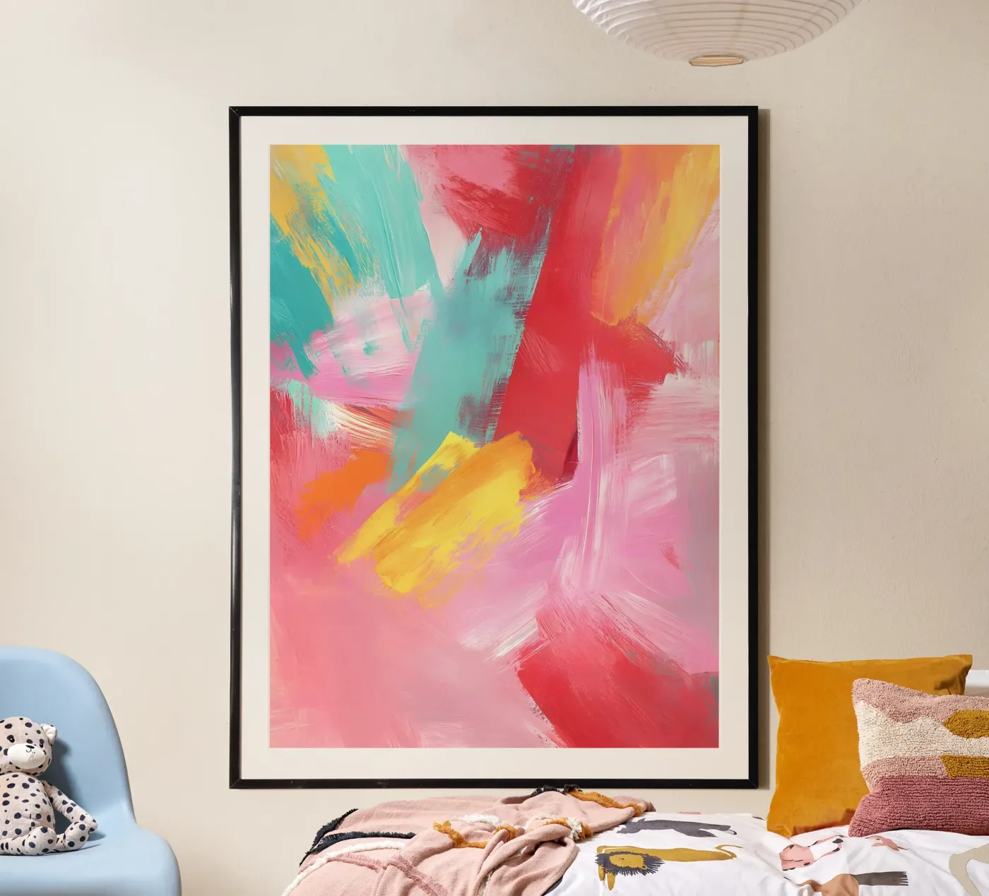 Rainbow Brush Fun poster van Colormenta