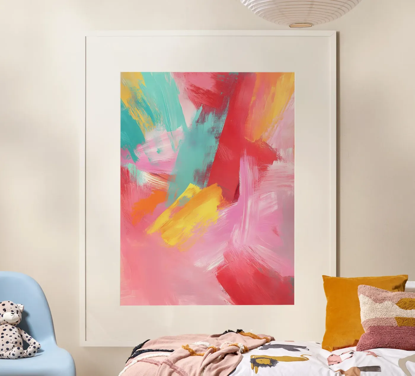 Rainbow Brush Fun poster van Colormenta