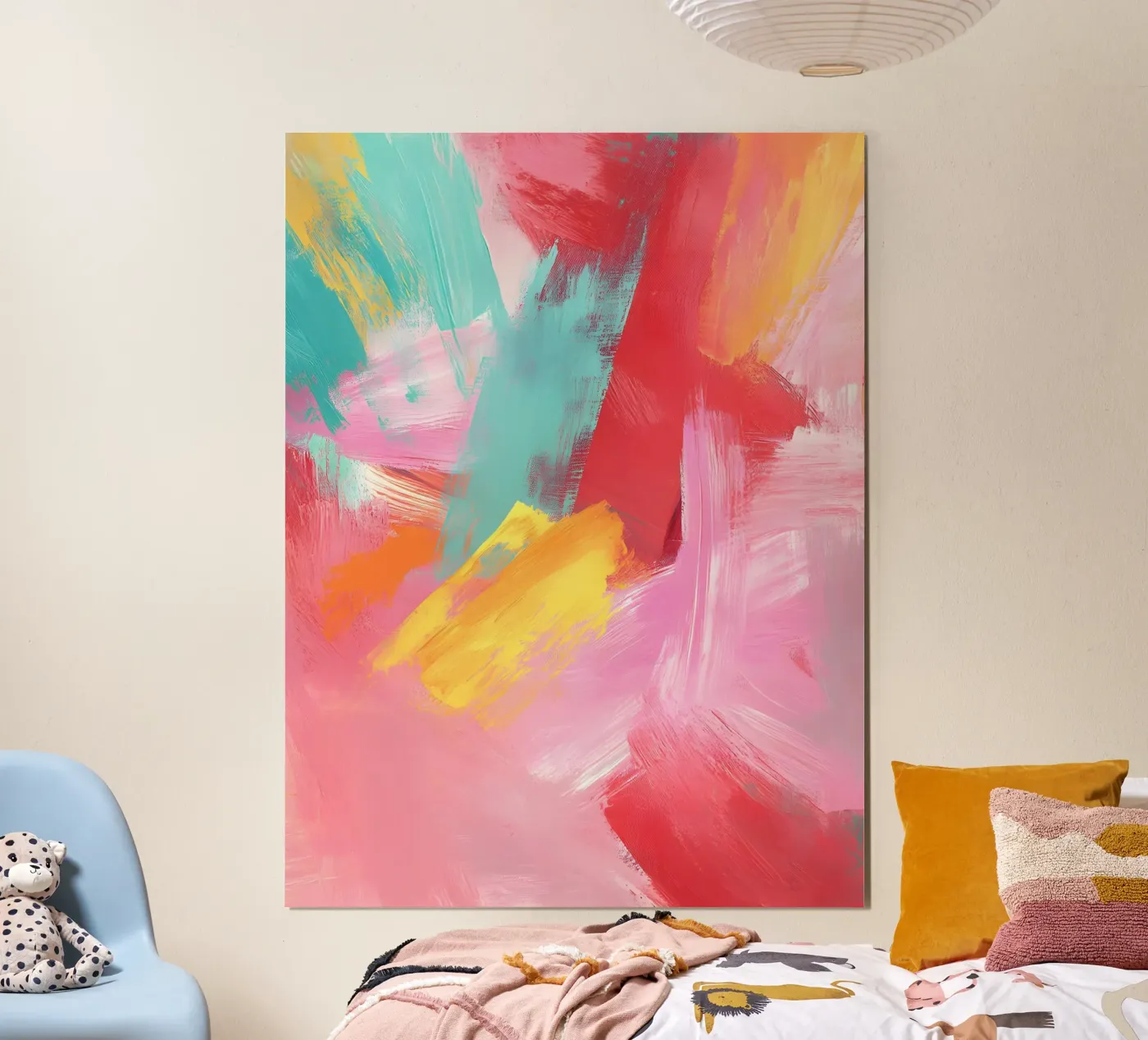Rainbow Brush Fun poster van Colormenta