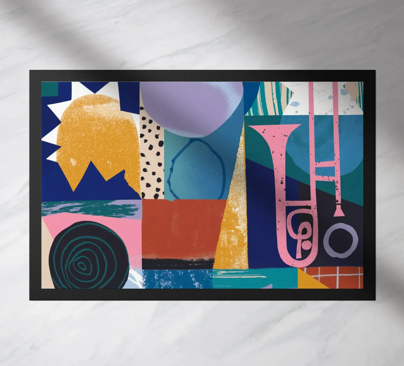 Jazz Beginning doormat by Tom Abbiss Smith