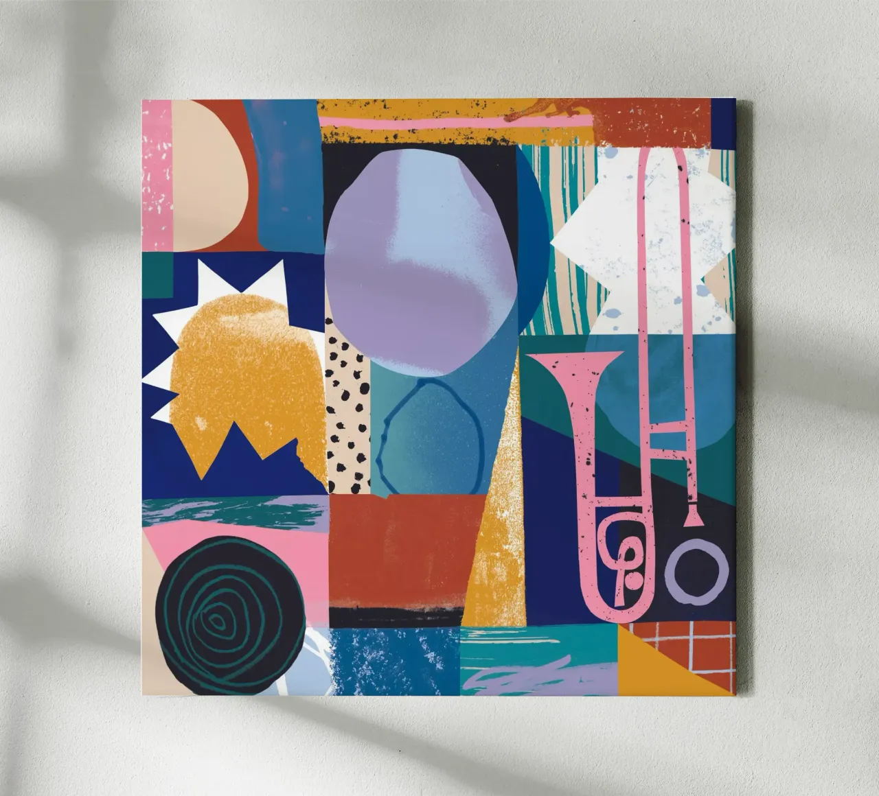 Jazz Beginning canvas with Floater frame by Tom Abbiss Smith