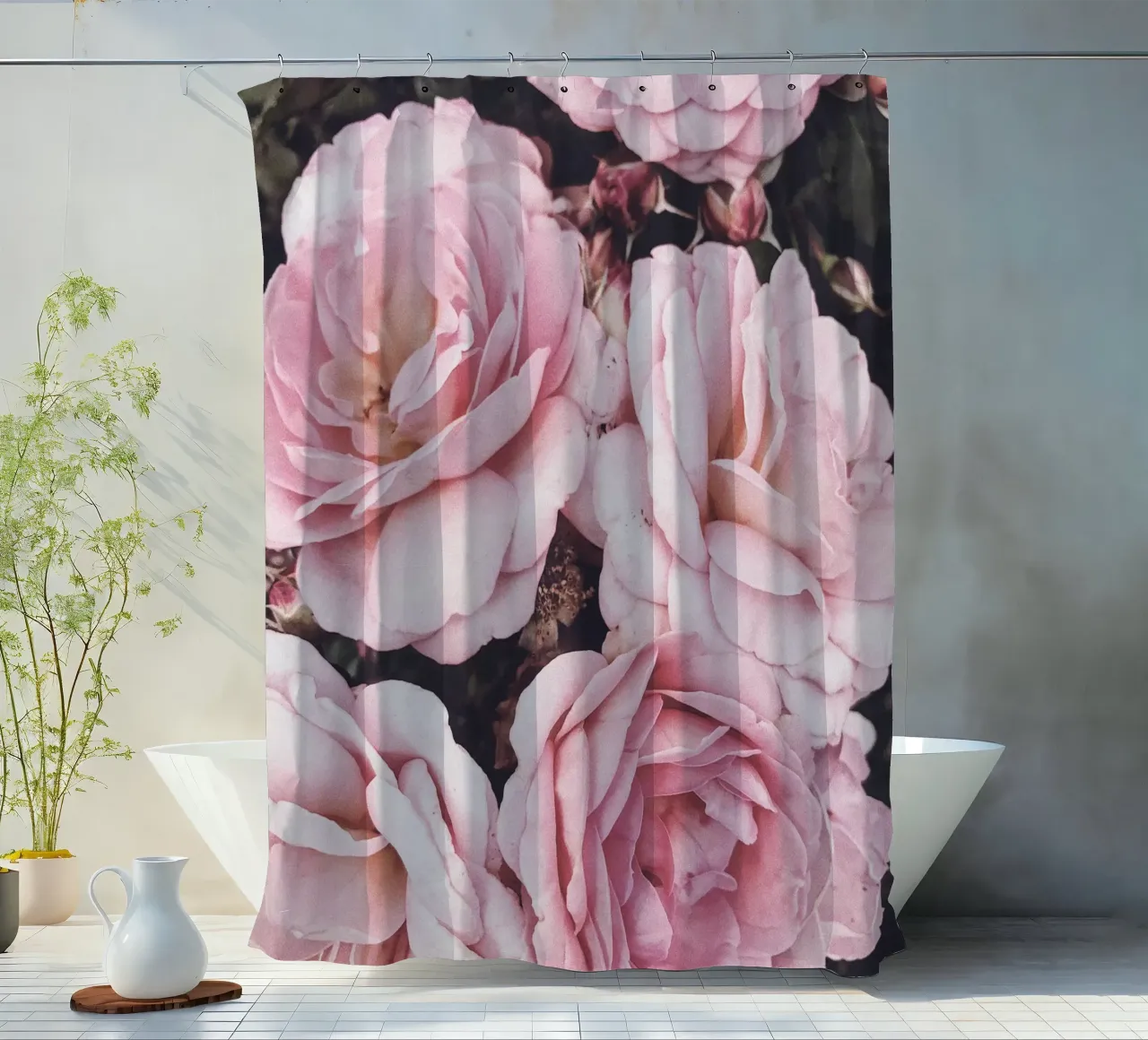 Rose romantiche - splendore floreale tenda da doccia da Whole©