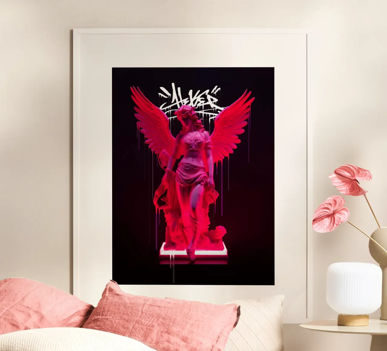 Neon Athenea poster con telaio in plastica da Dikhotomy