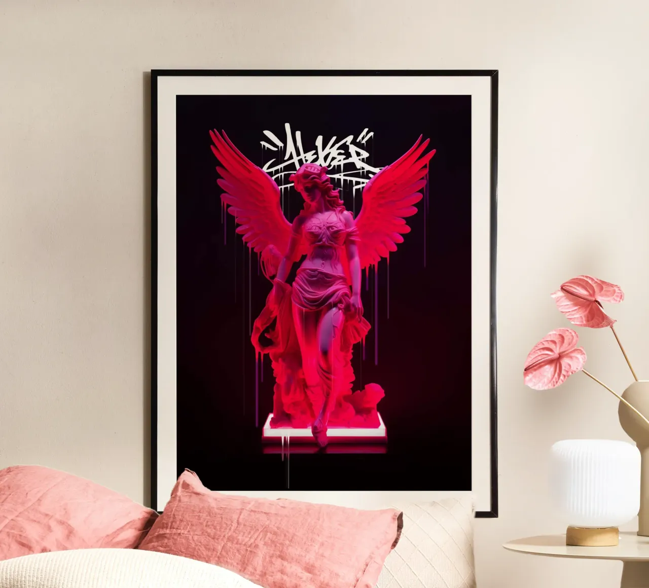 Neon Athenea poster con telaio in plastica da Dikhotomy