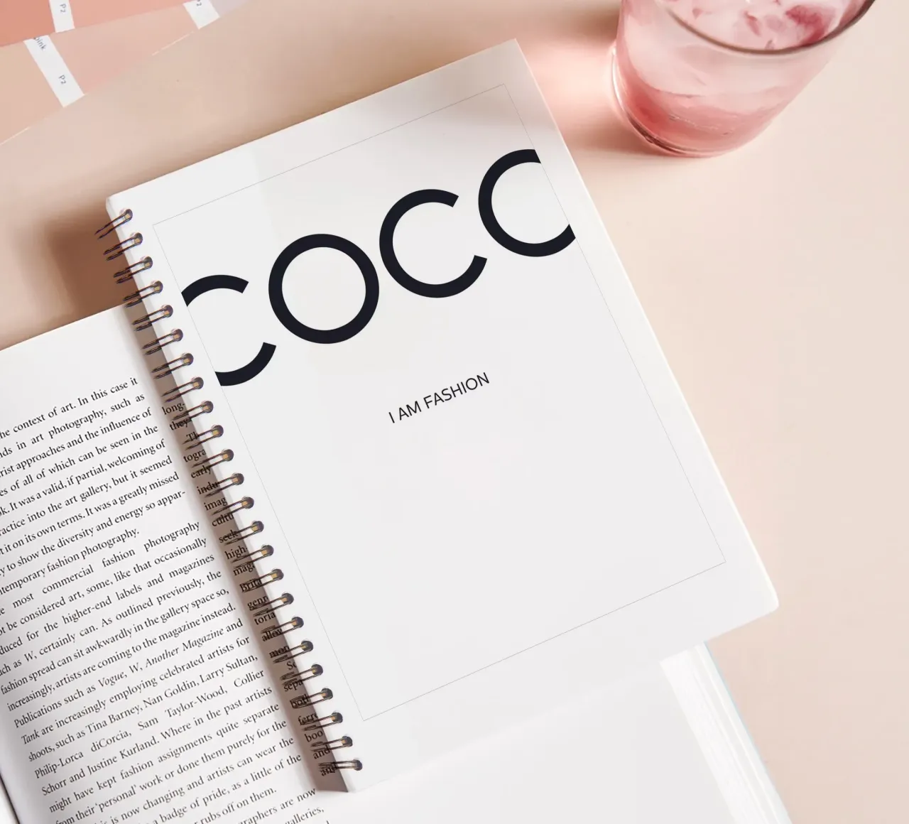 Modern fashion quote - Minimalist typography spiral notebook by Whole©