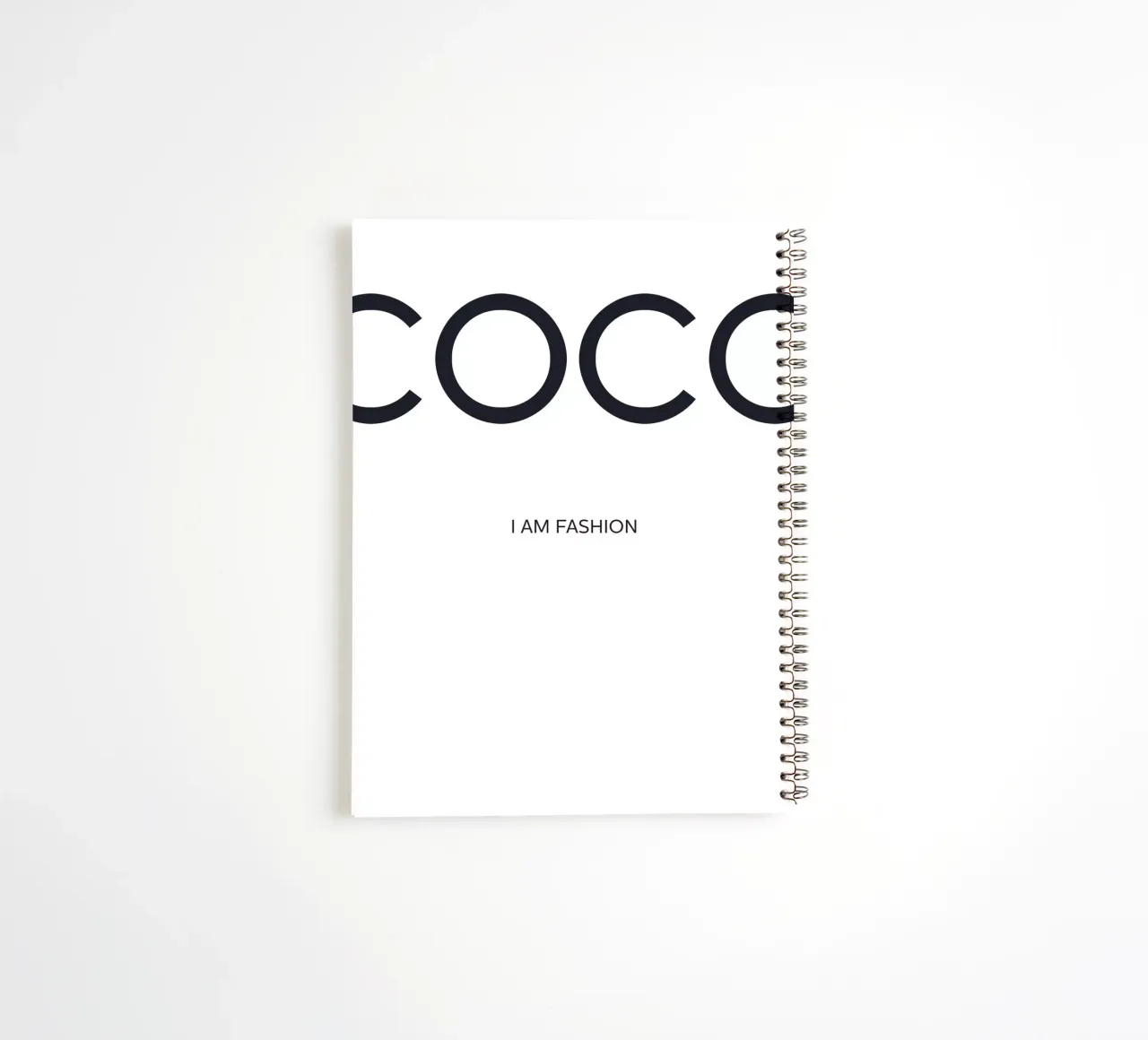 Modern fashion quote - Minimalist typography spiral notebook by Whole©