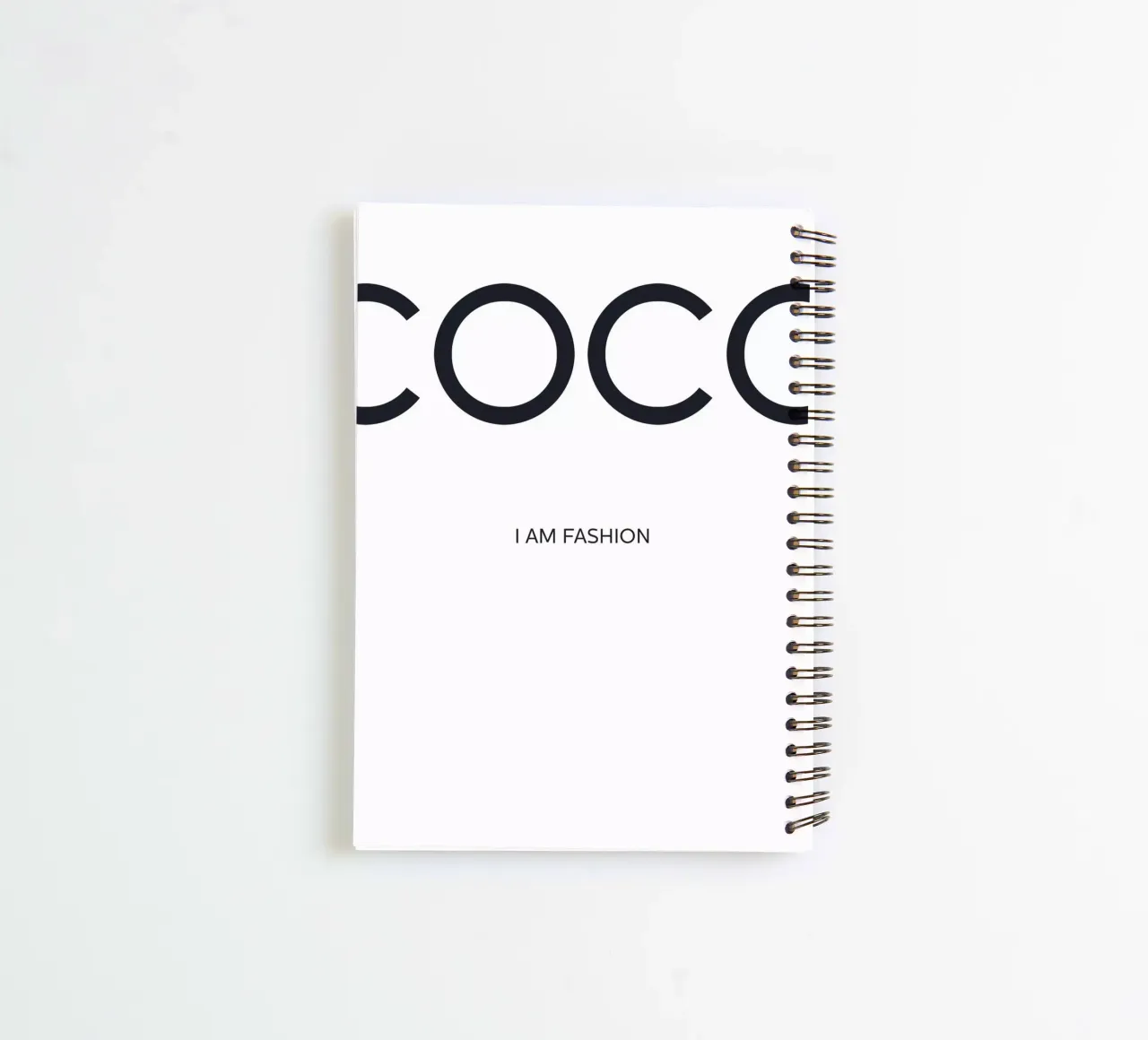 Modern fashion quote - Minimalist typography spiral notebook by Whole©