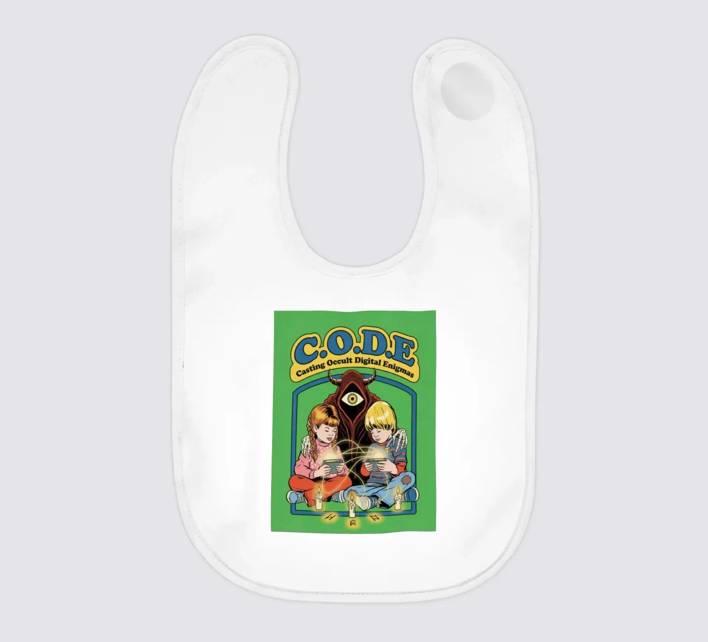 CODE Casting Occult Digital Enigmas baby bib by ScaryBoom