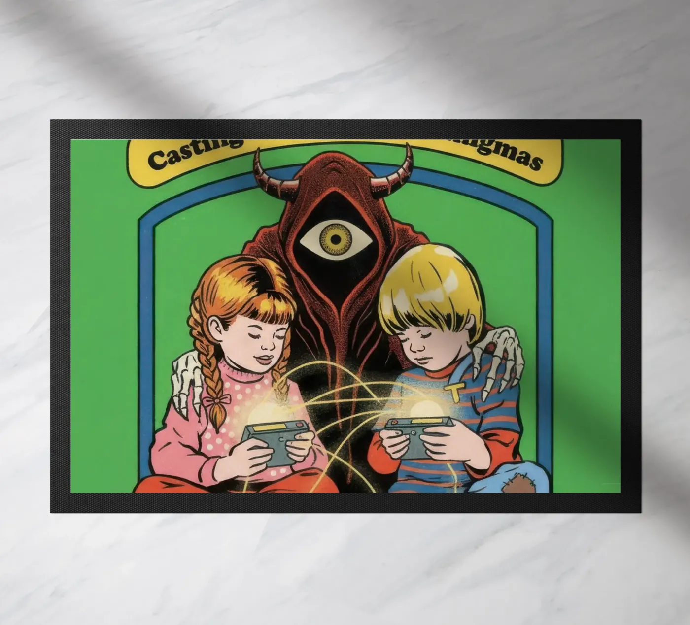 CODE Occulte digitale enigma's gieten deurmat van ScaryBoom