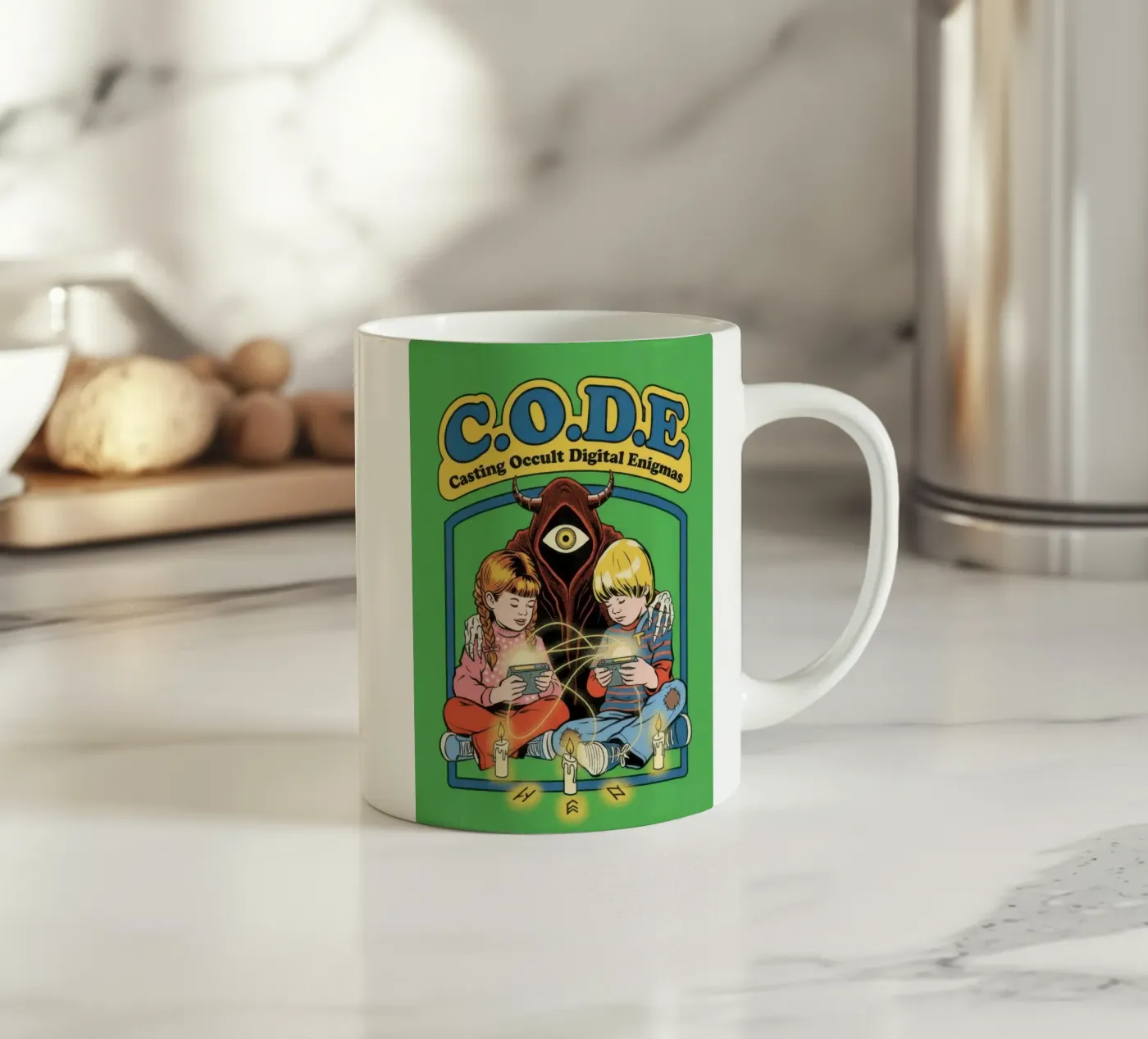 CODE Casting Occult Digital Enigmas ceramic mug by ScaryBoom