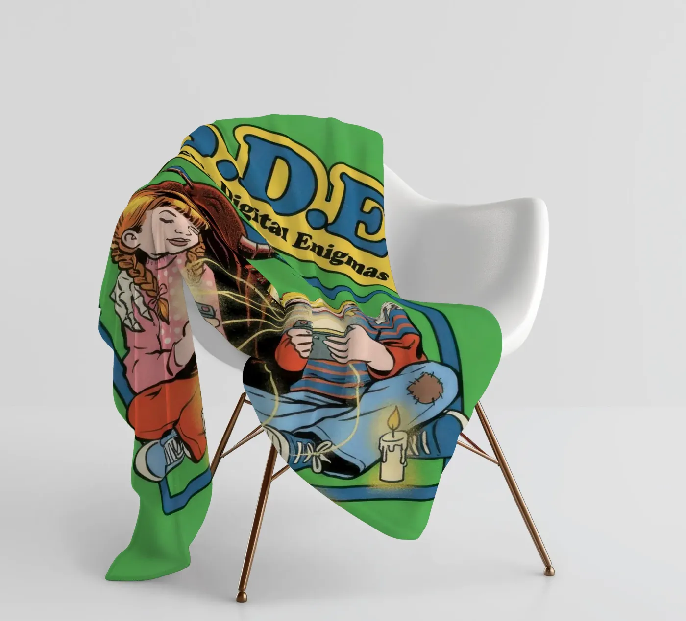 CODE Occulte digitale enigma's gieten fleecedeken van ScaryBoom