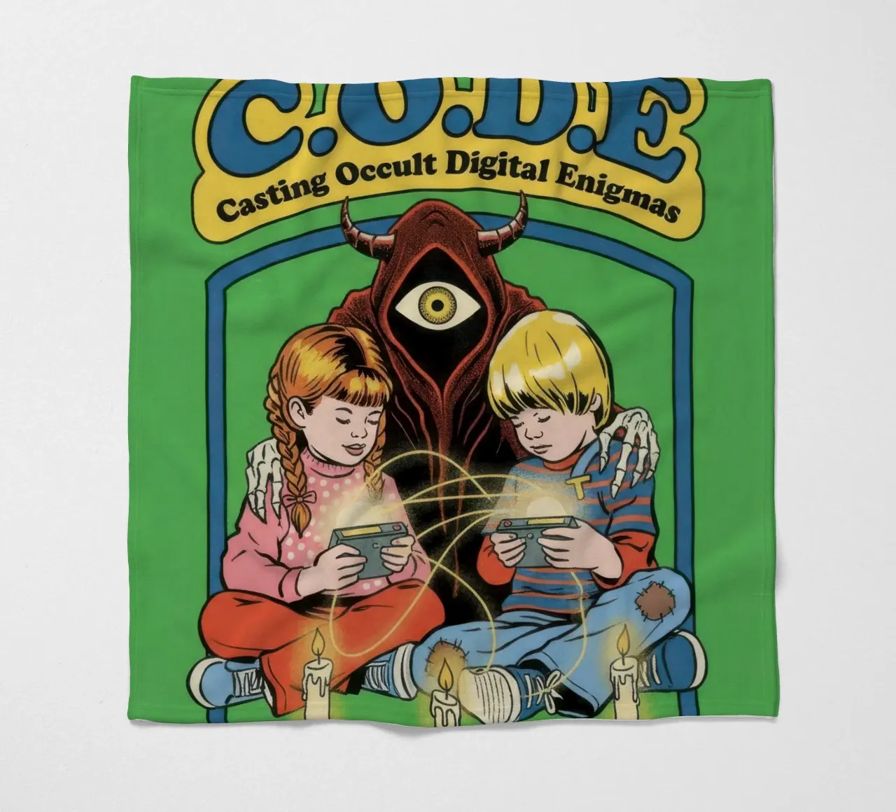 CODE Casting okkulter digitaler Rätsel Fleecedecke von ScaryBoom