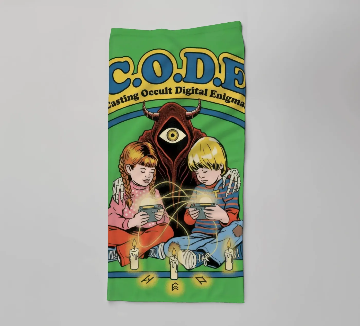 CODE Casting Occult Digital Enigmas towel by ScaryBoom