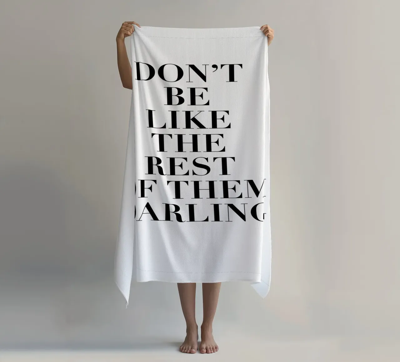 Motivational quote - Stylish typography beach towel by Whole©