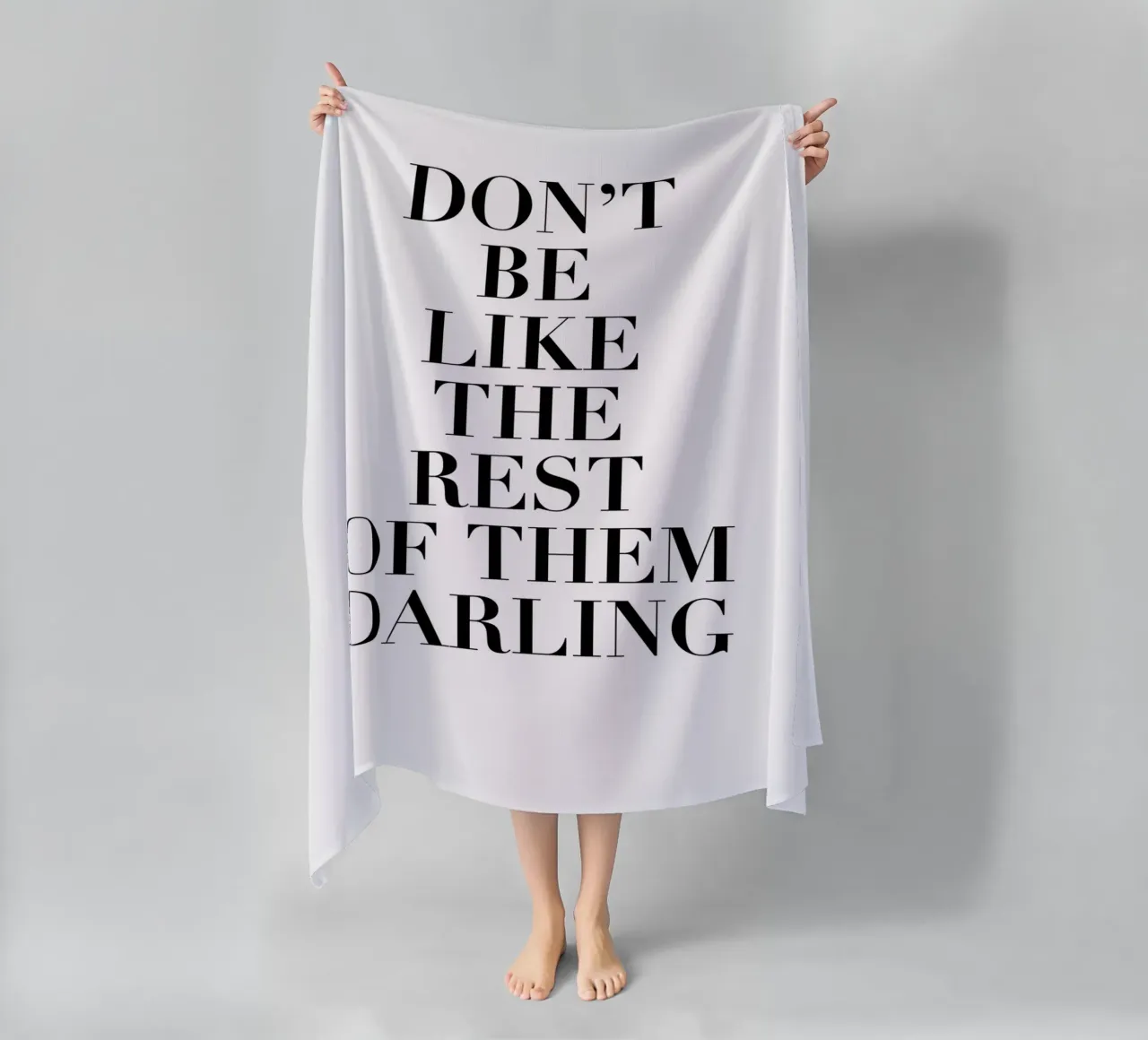 Motivational quote - Stylish typography beach towel by Whole©