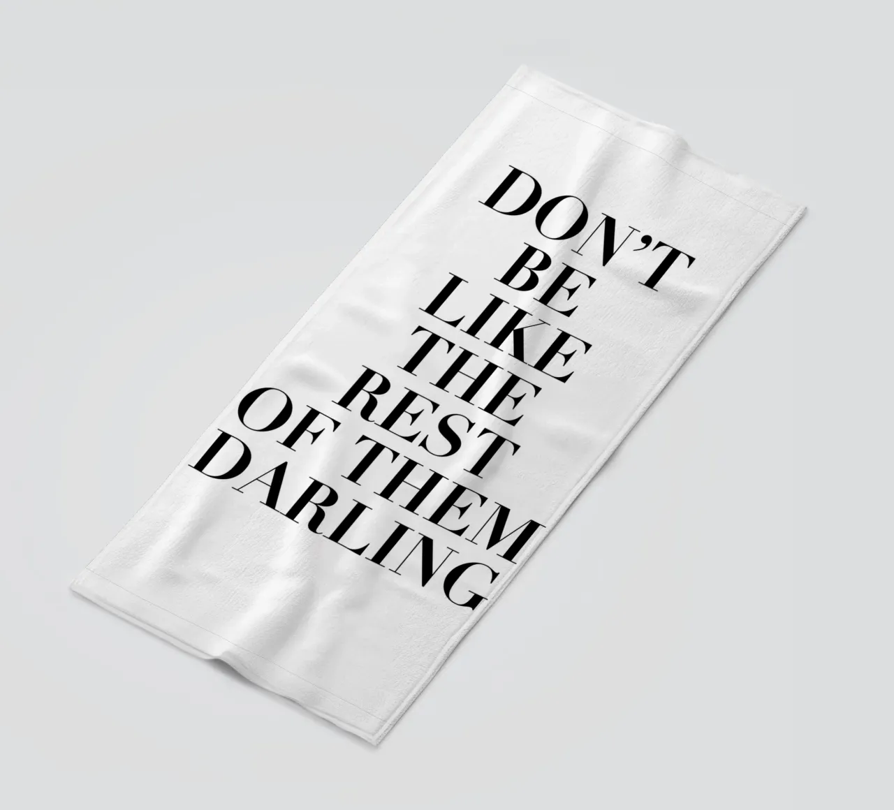 Motivational quote - Stylish typography beach towel by Whole©