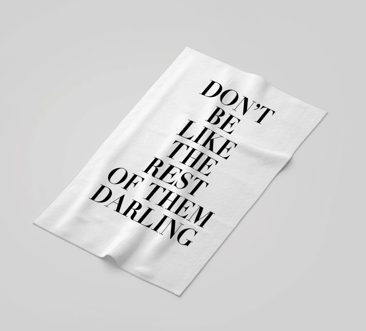 Motivational quote - Stylish typography beach towel by Whole©