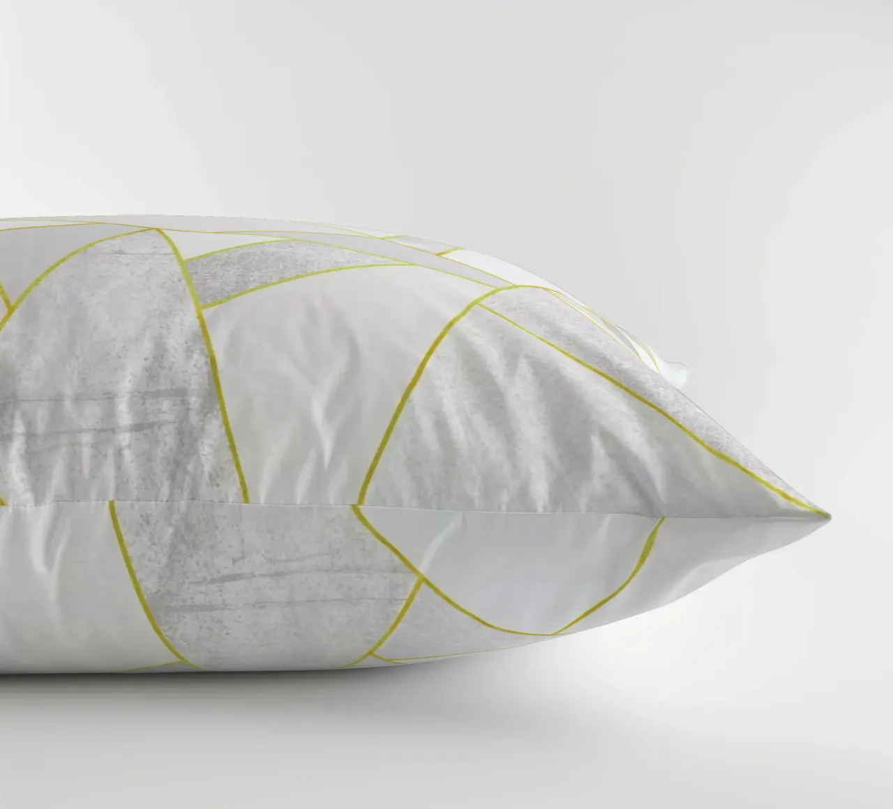 White Stone with Gold Lines cuscino da Elisabeth Fredriksson