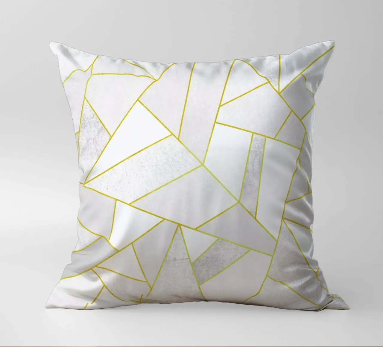 White Stone with Gold Lines cuscino da Elisabeth Fredriksson