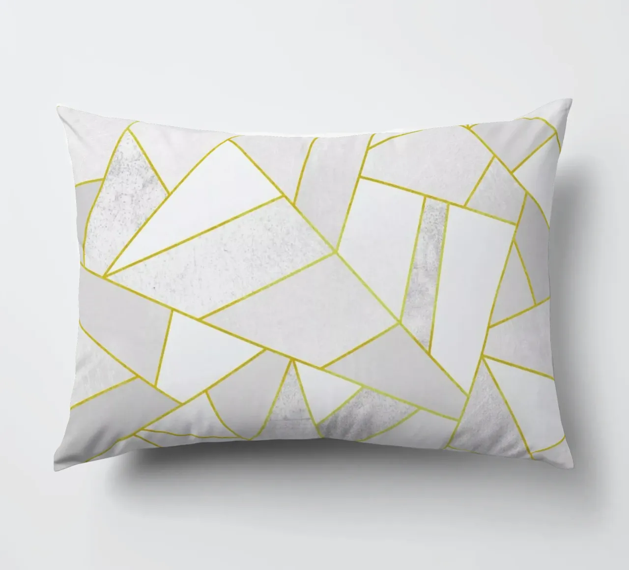 White Stone with Gold Lines cuscino da Elisabeth Fredriksson