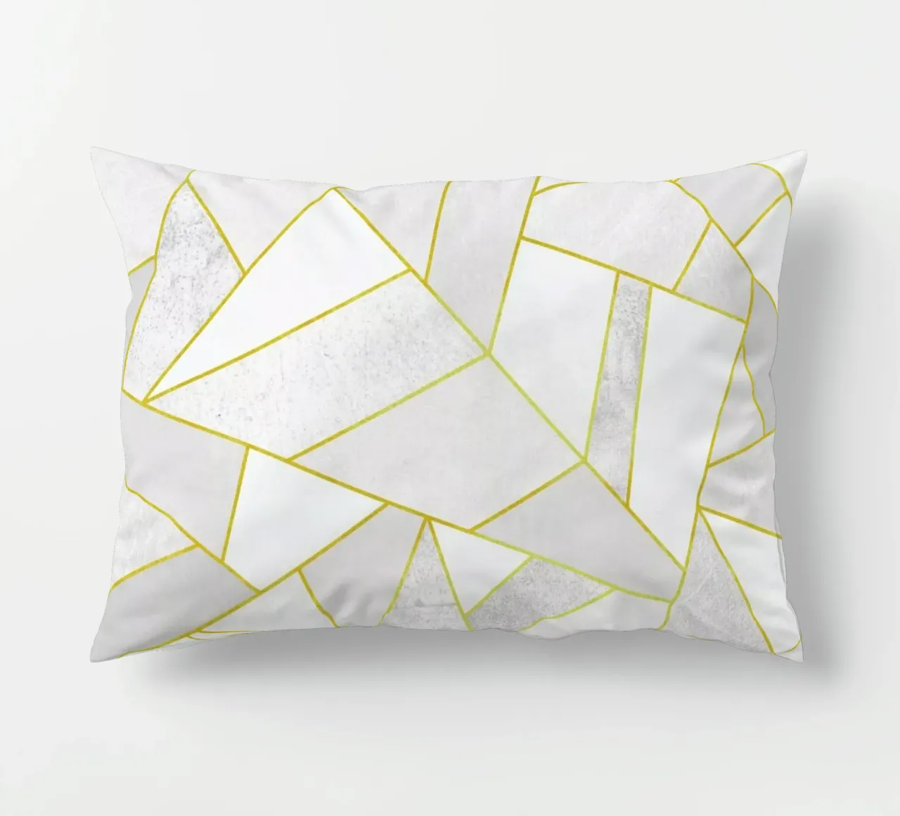 White Stone with Gold Lines cuscino da Elisabeth Fredriksson