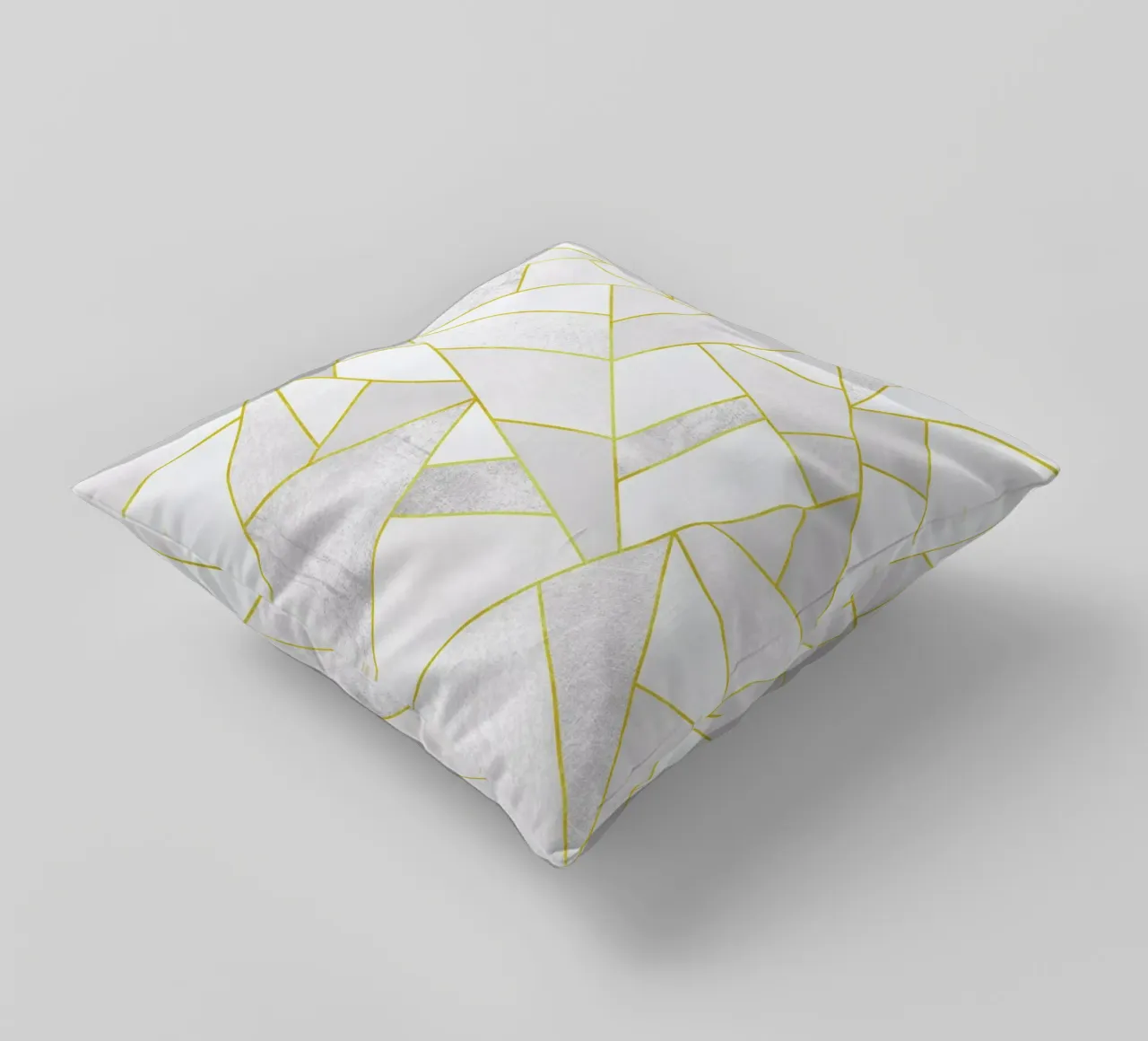 White Stone with Gold Lines cuscino da Elisabeth Fredriksson