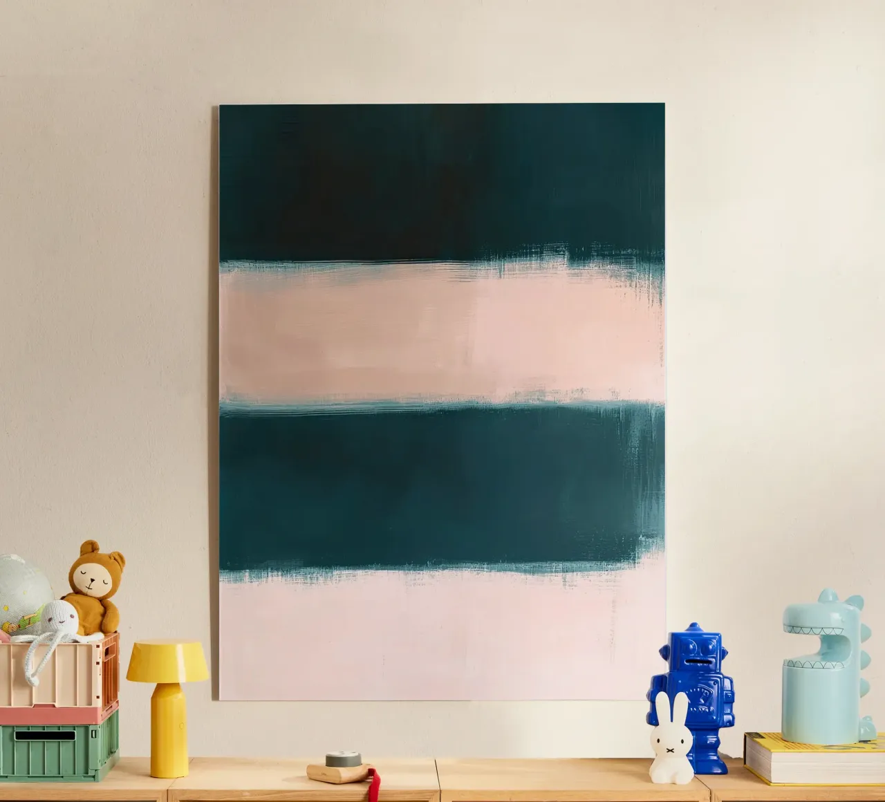 Soft Blush Between Deep Teal plexiglass da Colormenta