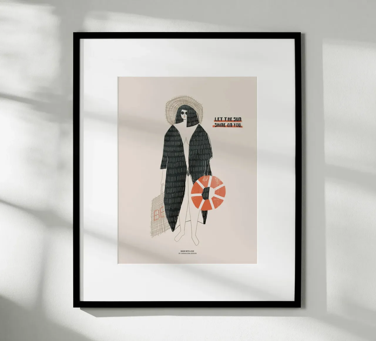 LASCIATE CHE IL SOLE SPLENDA SU DI VOI poster con telaio in alluminio da sarahlenadesign