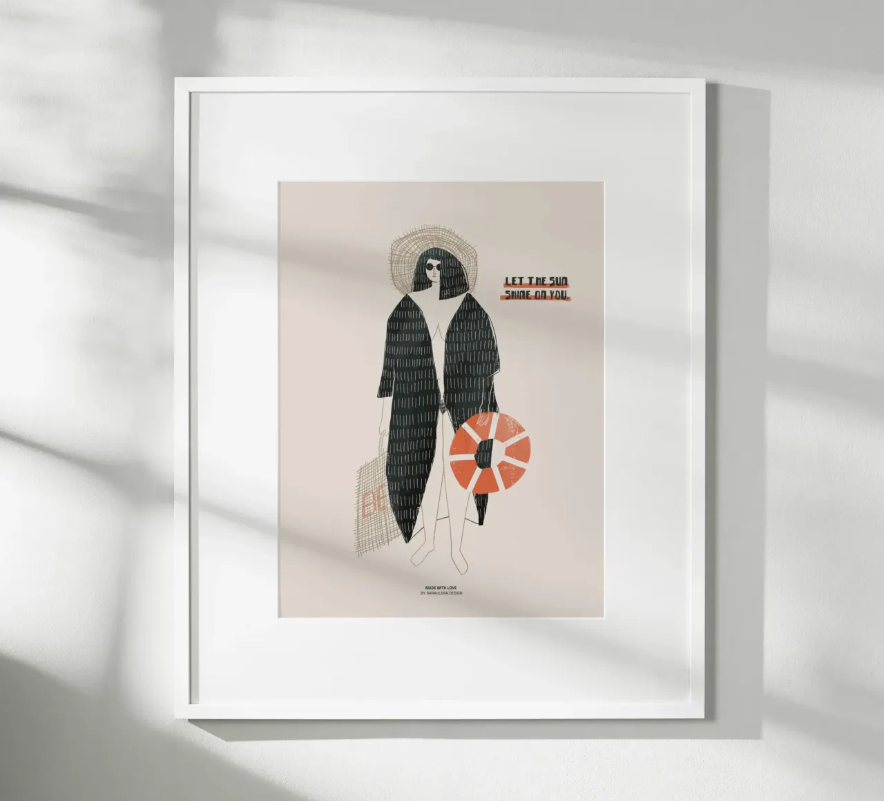 LASCIATE CHE IL SOLE SPLENDA SU DI VOI poster con telaio in alluminio da sarahlenadesign