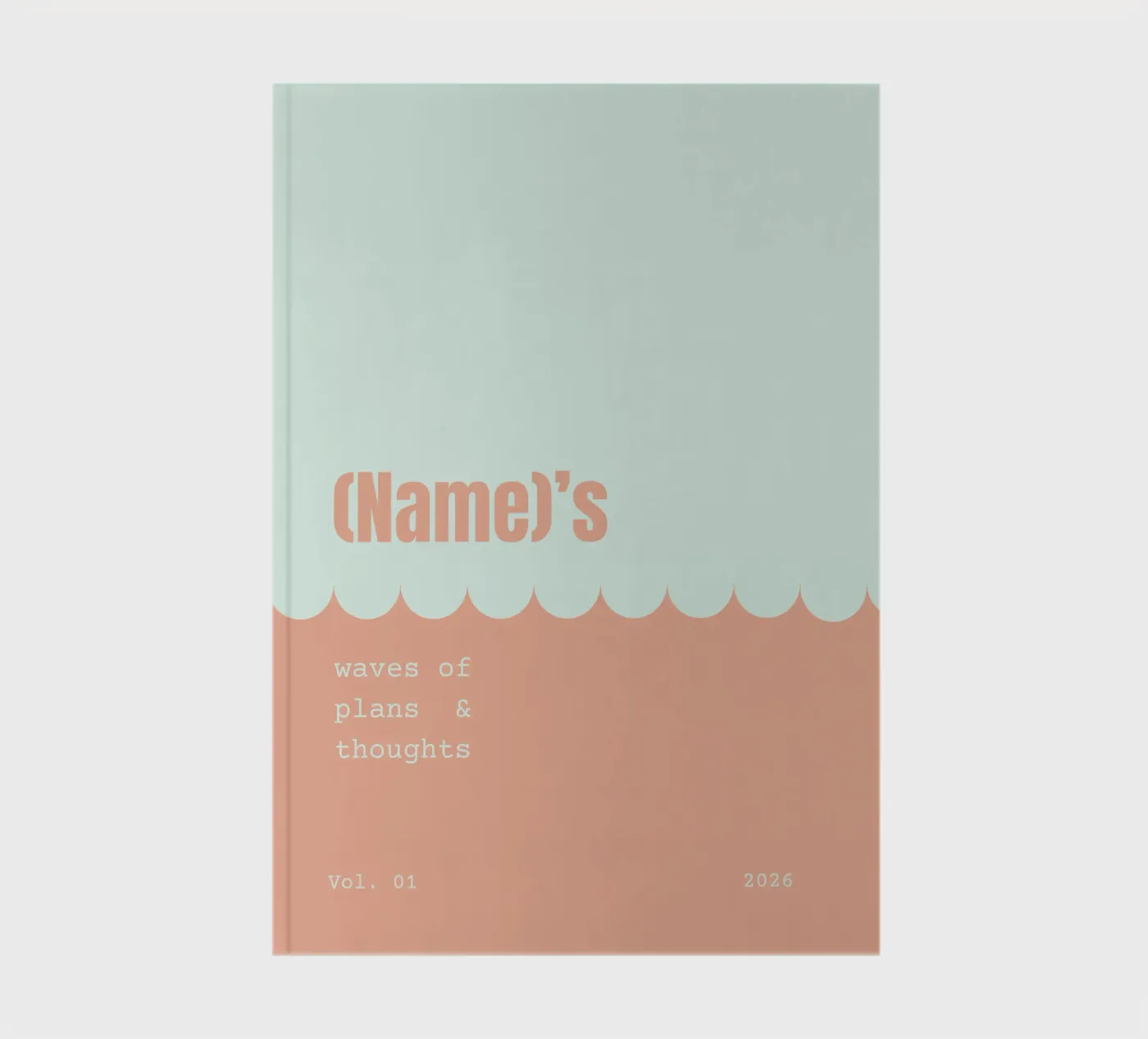 Waves of plans & thoughts notitieboek van Personalizable Designs
