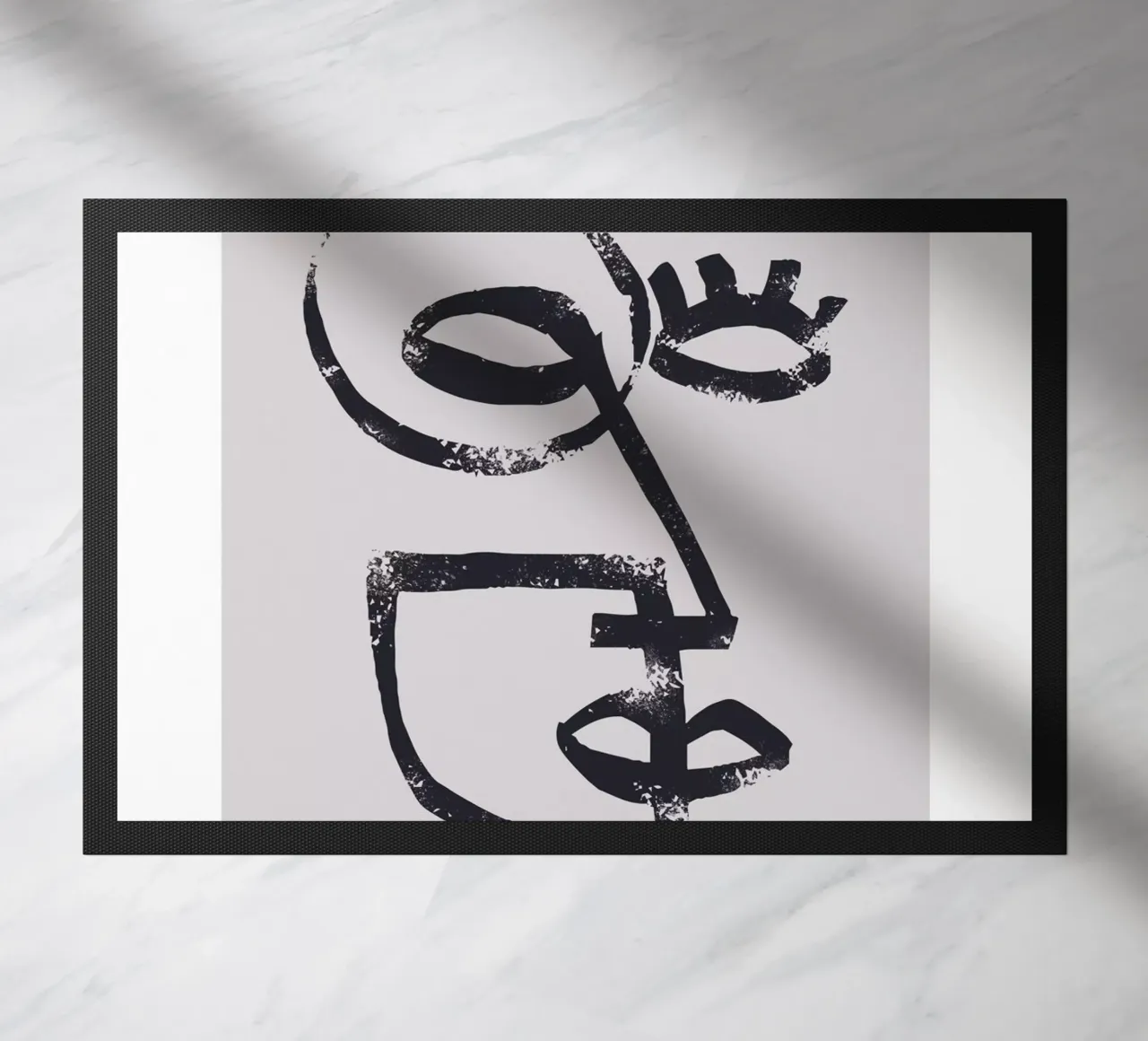 Abstract face doormat by Whole©