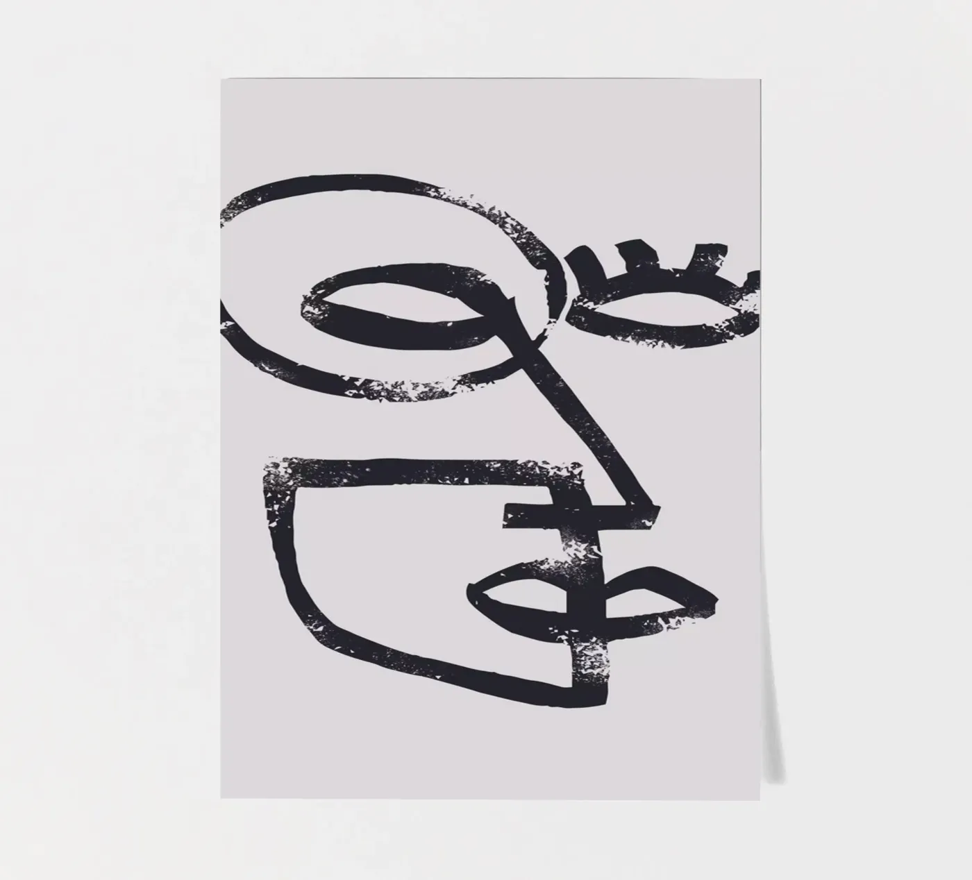 Abstract face sticker sheet by Whole©