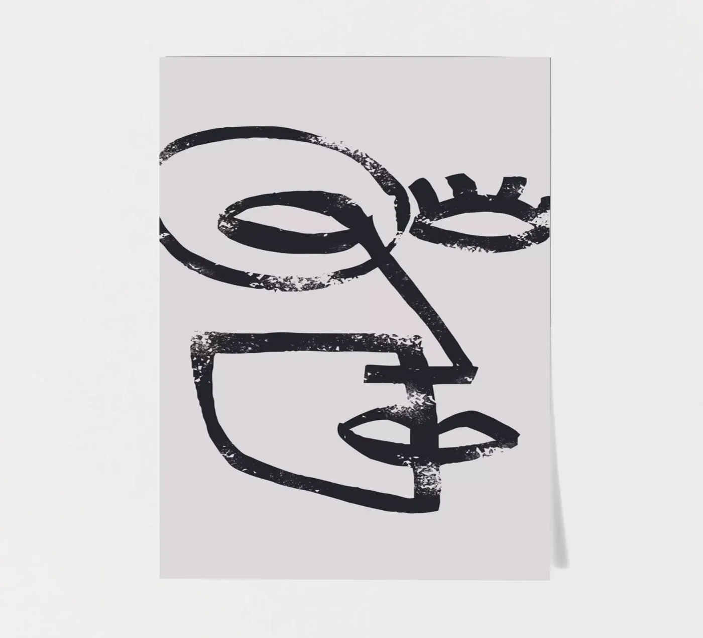 Abstract face sticker sheet by Whole©