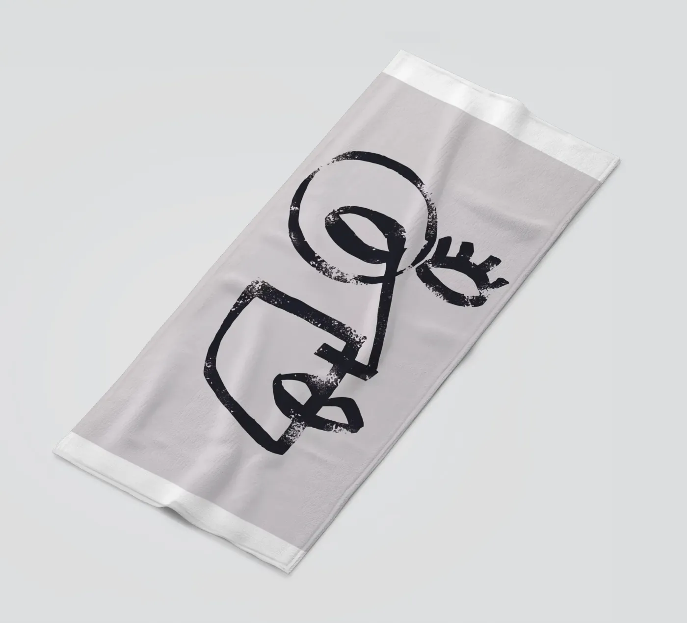 Volto astratto telo mare da Whole©