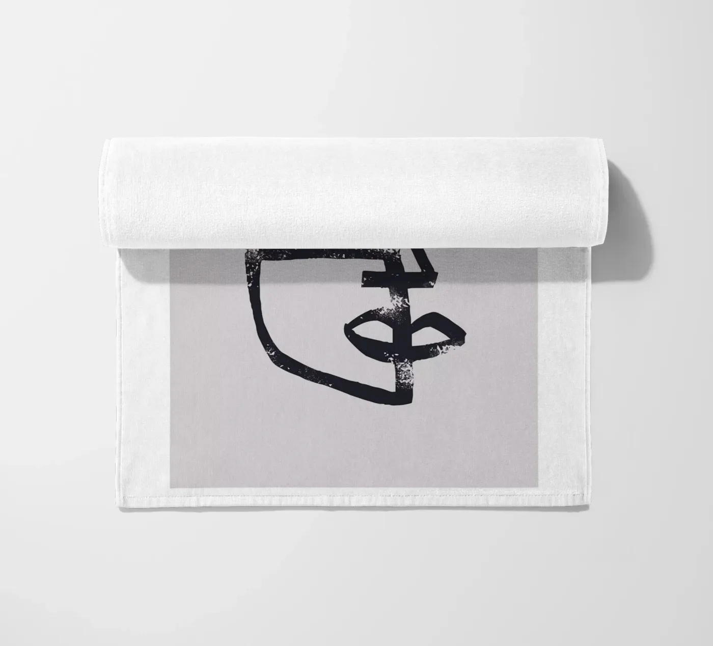 Volto astratto telo mare da Whole©