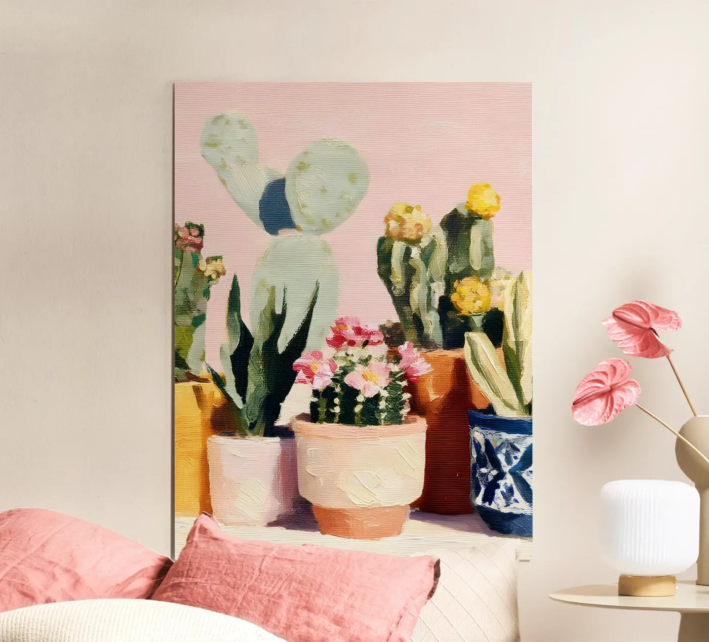 Sunlit Cactus Corner poster by Boho House