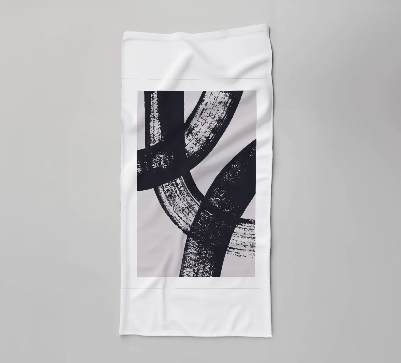 Abstrakte Pinselstriche – Moderne Kunst Handtuch von Whole©