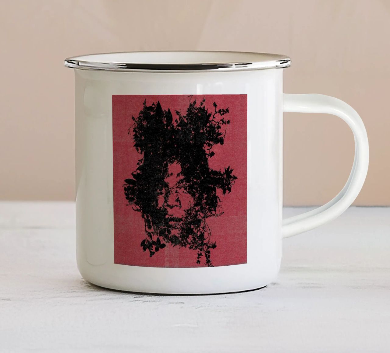 Basquiat tazza in smalto da Carlos Quitério