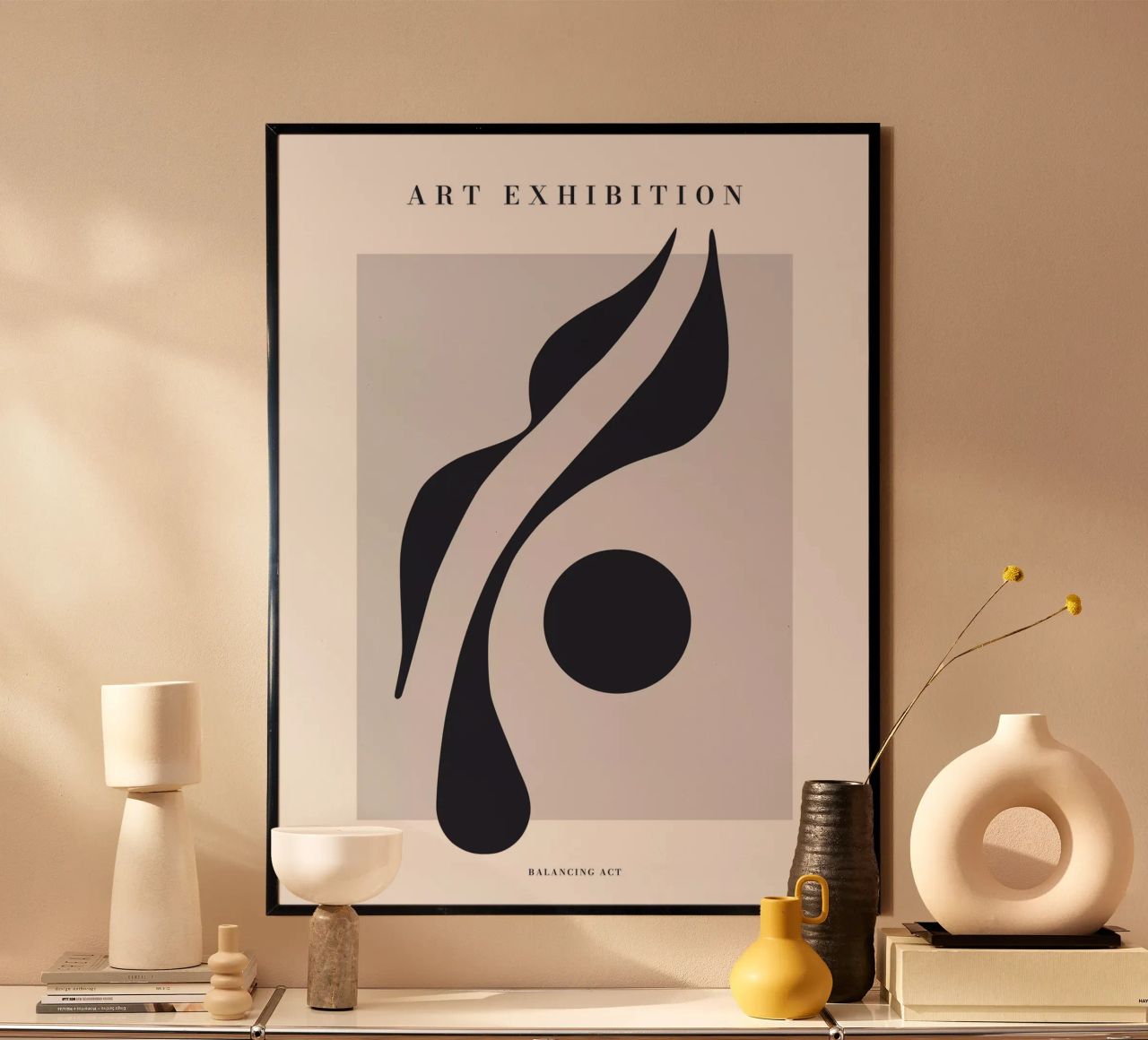 Équilibre abstrait - Art minimaliste poster de Whole©