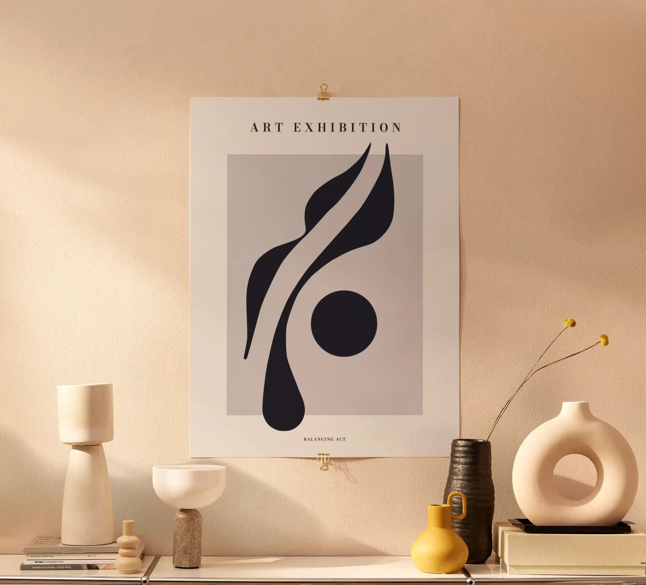 Équilibre abstrait - Art minimaliste poster de Whole©