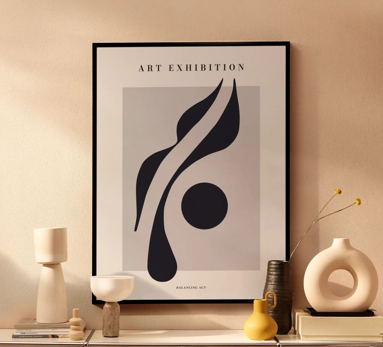 Équilibre abstrait - Art minimaliste poster de Whole©