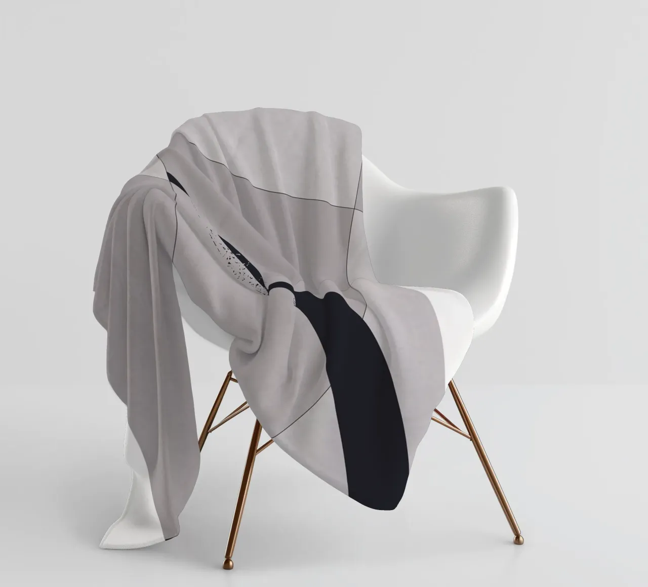 Geometric elegance - minimalist art in soft tones fleece blanket by Whole©