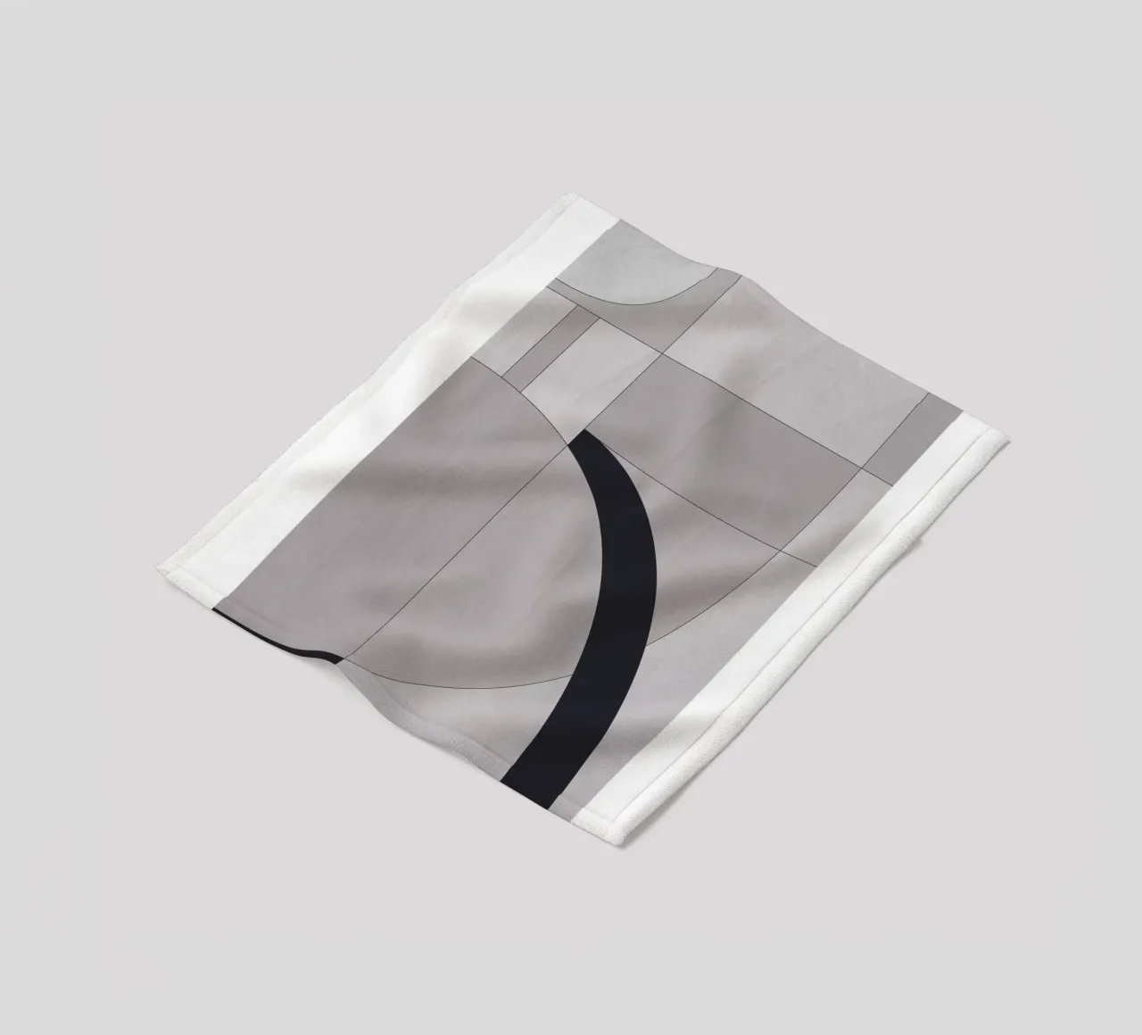 Geometric elegance - minimalist art in soft tones fleece blanket by Whole©