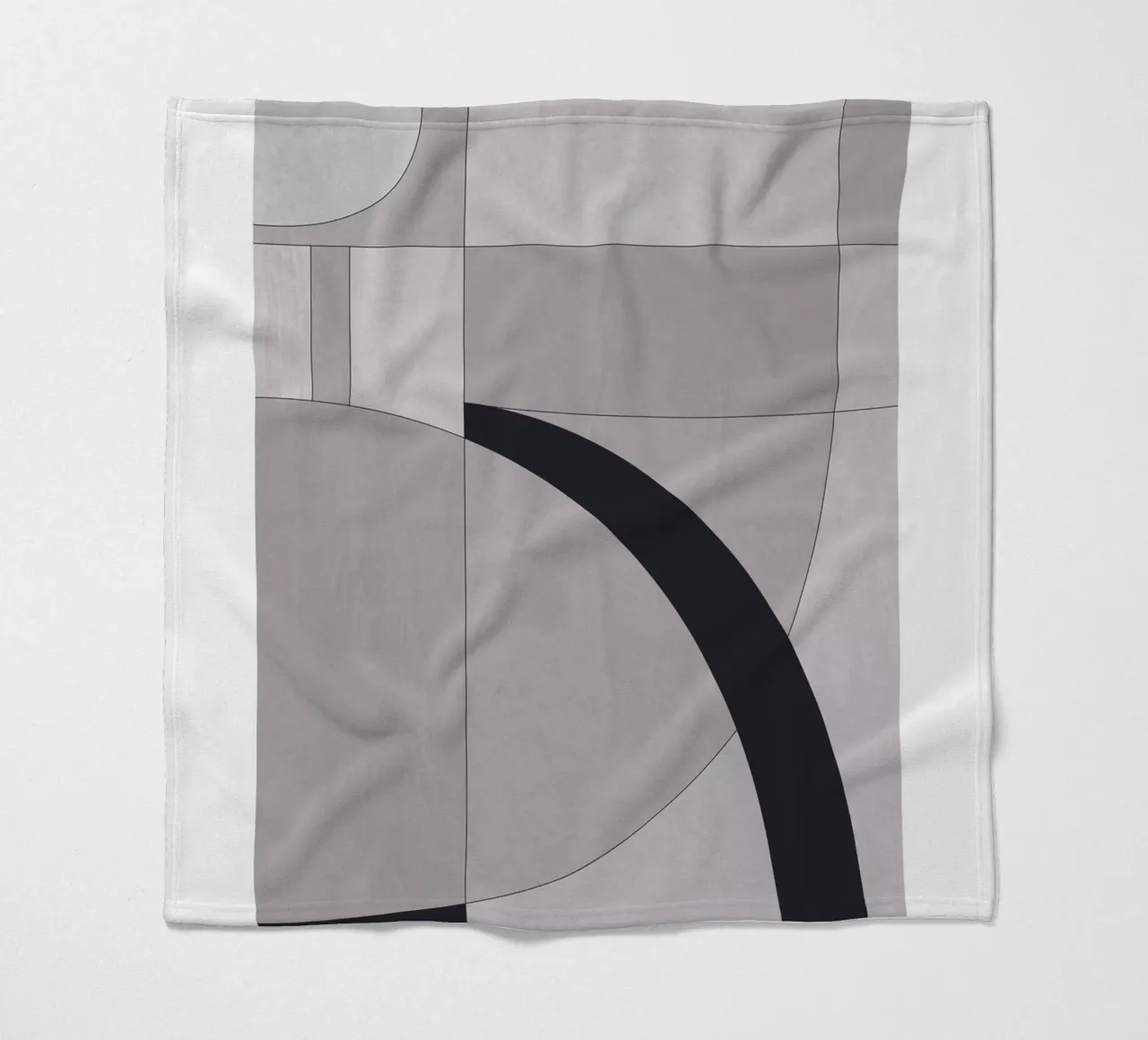 Geometric elegance - minimalist art in soft tones fleece blanket by Whole©