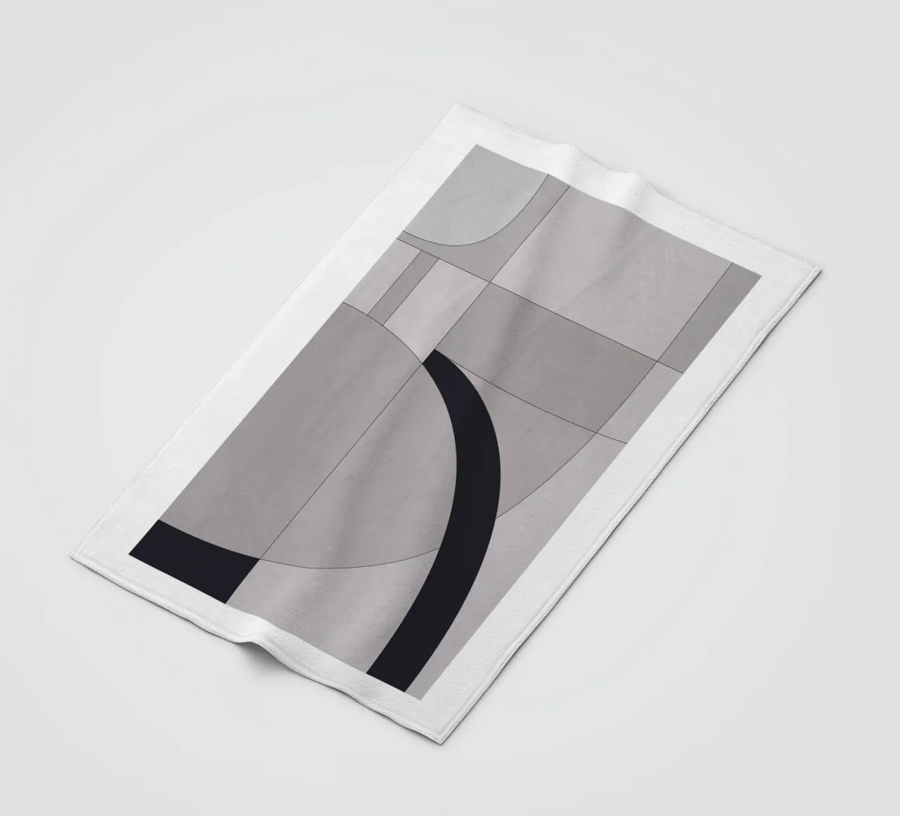 Geometric elegance - minimalist art in soft tones fleece blanket by Whole©